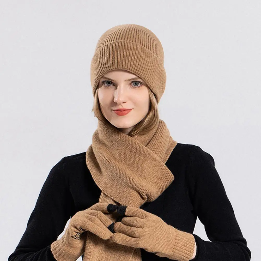 Gorro térmico acogedor gorro de punto de invierno con oreja para actividades al aire libre unisex grueso elástico apilado para esquiar para el clima