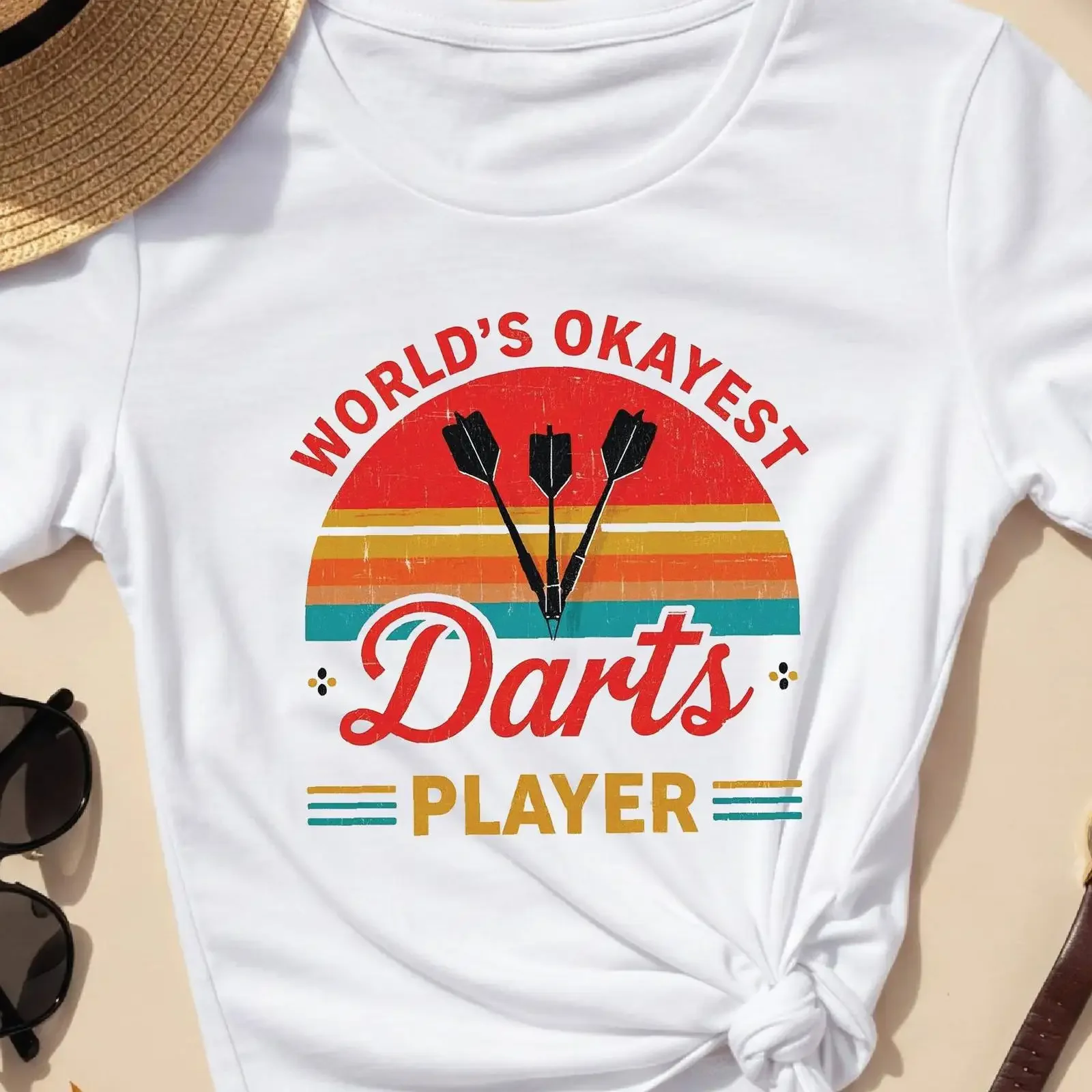 Dart players shirt gift for him her funny T board game sports gifts nighT vintage Washed designer clothes Breathable Stretched