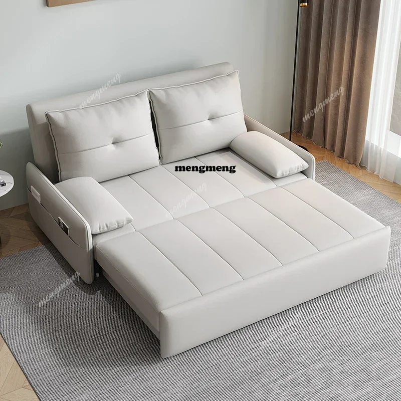 New arrive Foldable sofa bed dual-purpose living room matte cloth removable and washable single double multi-functional  push-pu