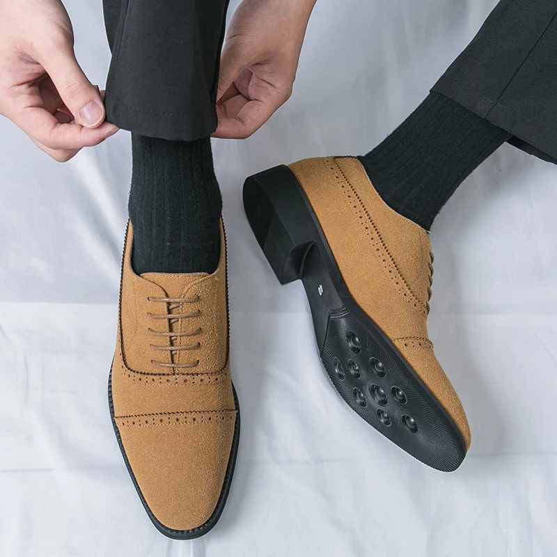 

Men's casual shoes minimalism high-quality British style 38-46 Work or office Outdoor Fashion Street lace up versatile New