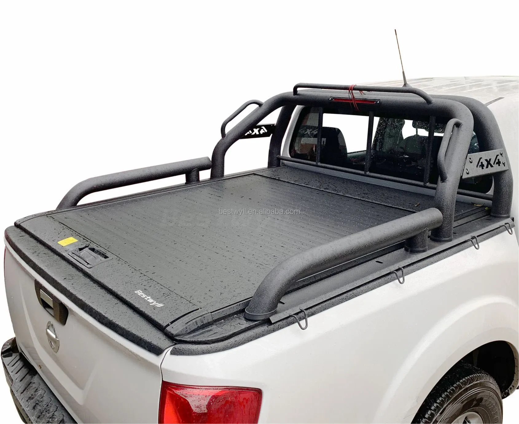 BESTWYLL Copertura per camioncino a prezzi accessibili Copertura per letto manuale Copertura per tonneau retrattile per Nissan Frontier 2007-2014 Doppia cabina K61