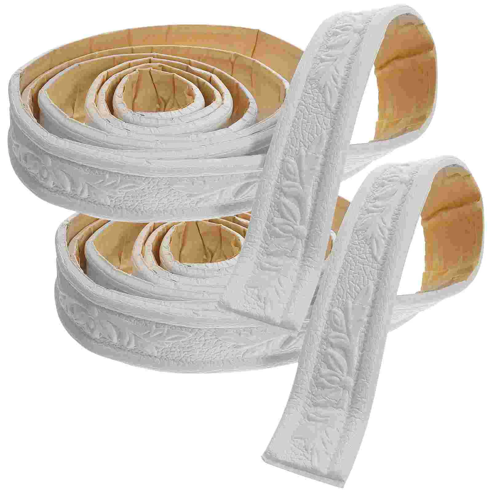 2 Roll Baseboard Edging for Tiles Wallpaper Border Mirror Tape Ceramic Foam Trim Caulk Strip Out