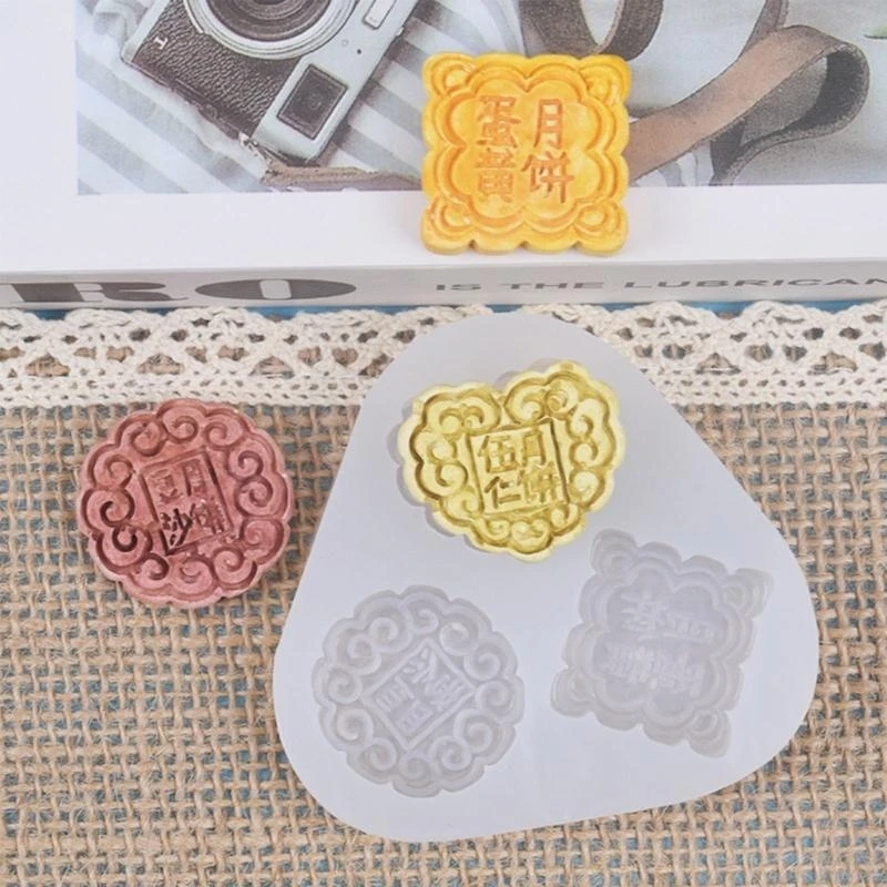 

DIY Mooncake Silicone Mold Embossing Mung Bean Cake Molds Mid-autumn Supplies
