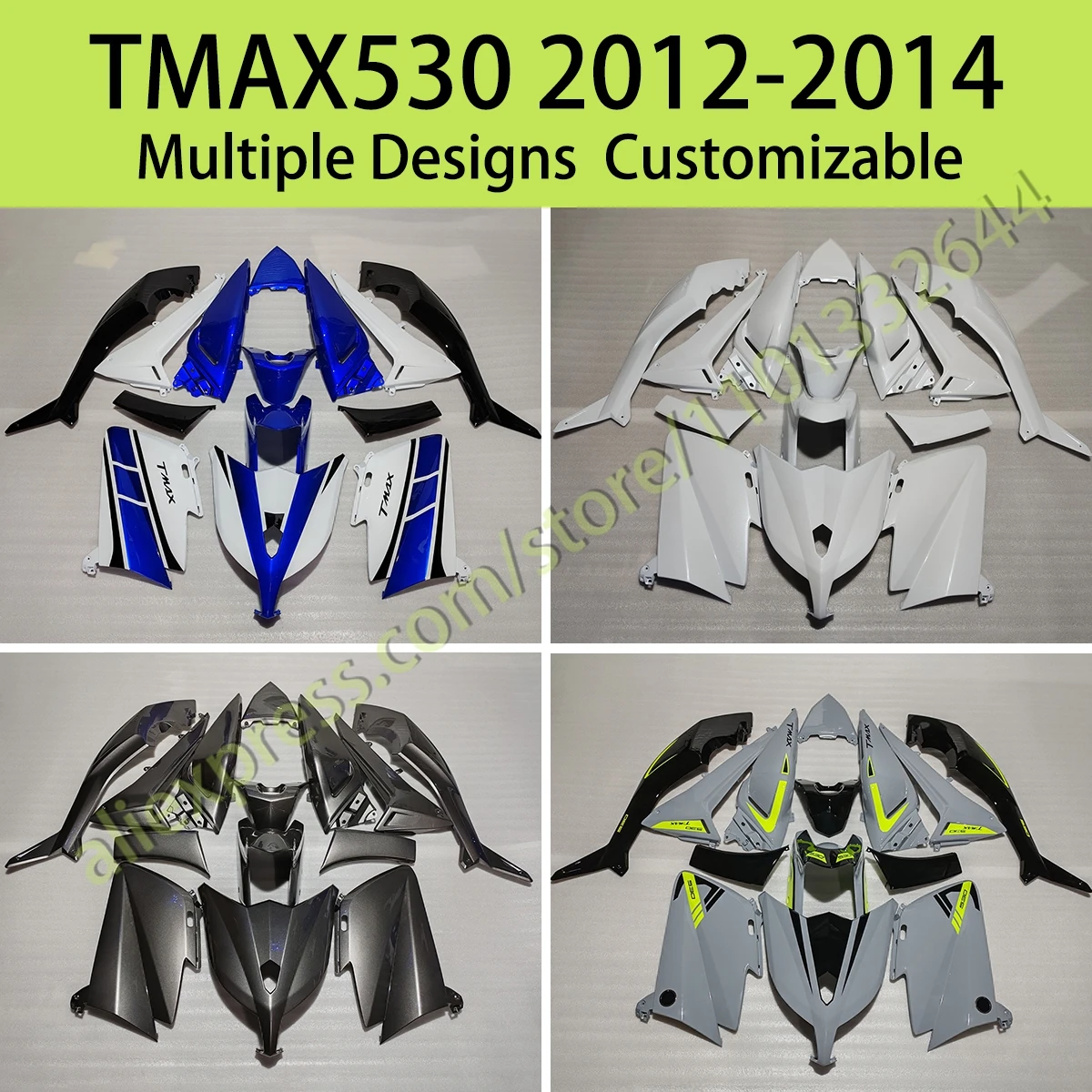 

ABS Fairing Kit for Yamaha Tmax530 2012 2013 2014 Body Parts Motorcycle Fairings Plastic Set Tmax-530 12-14