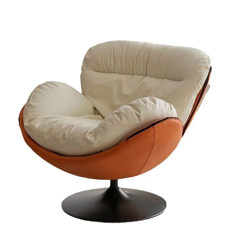

Eggshell chair single sofa fashionable rotating small apartment rocking chair, balcony living room home computer lazy chair