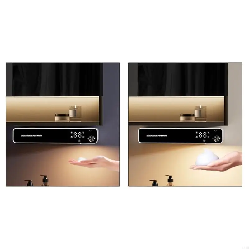 

No Contact Automatic Foam Dispenser USB C Fast Charging Space Efficient Bathroom Kitchen Solution