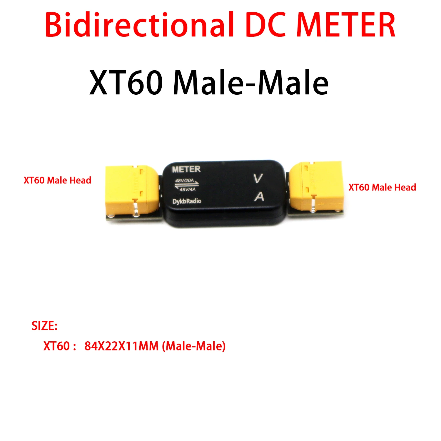 XT60 XT30 20A Bidirektionaler Gleichspannungs-Strommesser RC-Batterieladegerät Entlader Tester Volt Amperemeter Blei-Säure Lifepo4 BMS