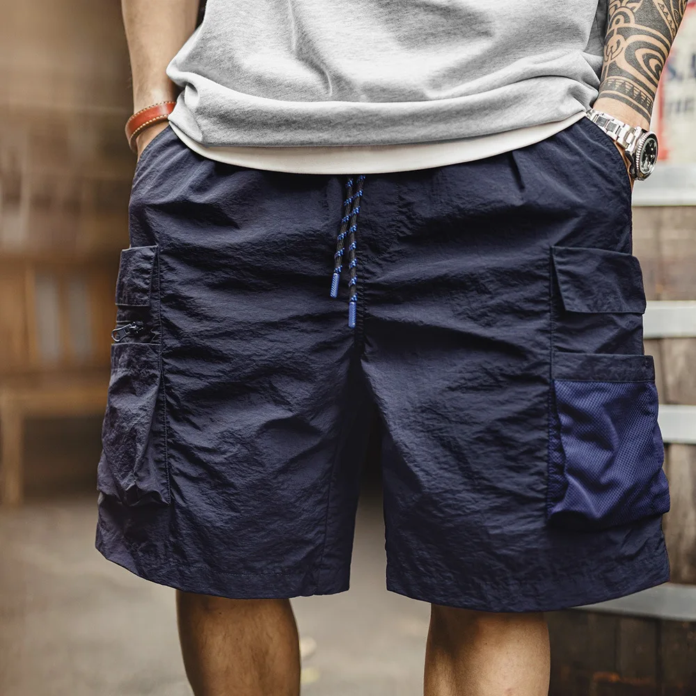 

Maden Outdoor Sle Qui Dry Multi ket Легкие брюки-карго с пятью дюймовыми ортами Dstring Utili Прямые брюки со средней талией