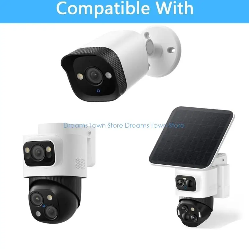  No-Drill Roofline Camera Mount with Hand-Tightened Side Clamp for PoE E40/System
