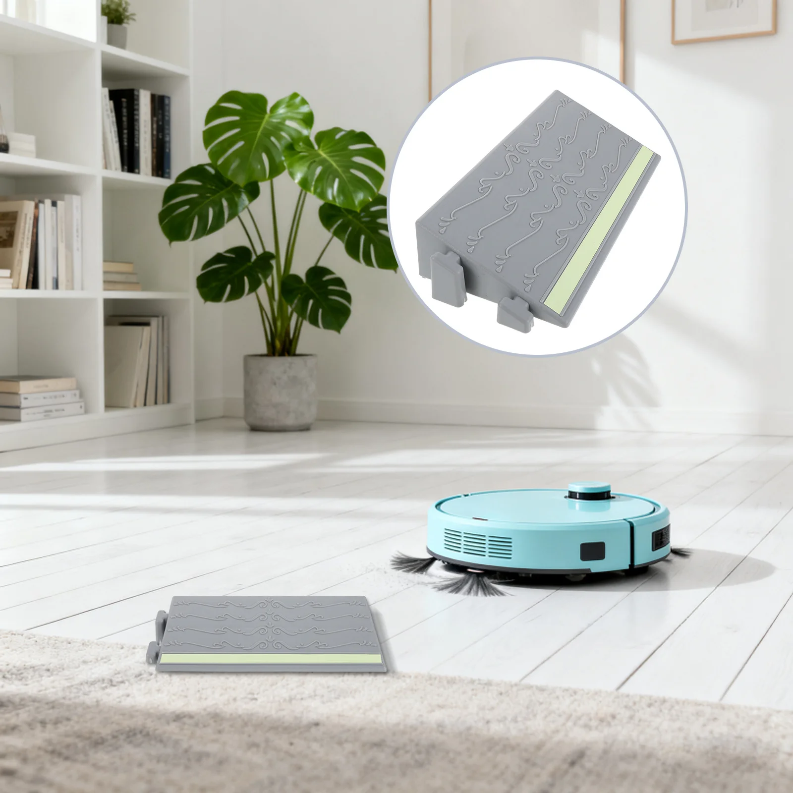

Robot Vacuum Threshold Ramp Featuring Luminous Technology - Doorway Slope Transition Strip for Seamless Home Entry Mobility