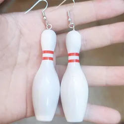 Bowling Ball Earrings Creative Sport Women Personalized Jewelry Gifts Fashion Pendant Accessories