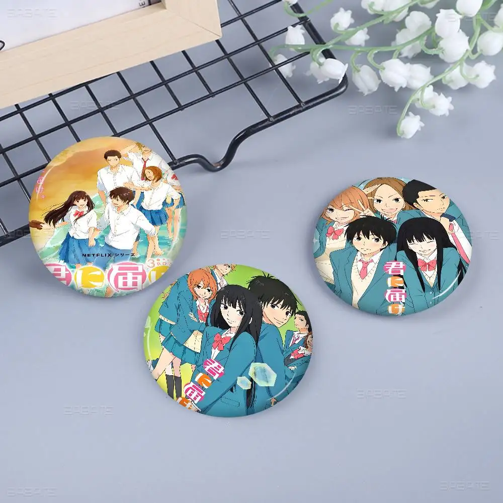 

Kimi Ni Todoke Anim Creative Pins Funny Round Snap-in Brooch Badge Backpack Hat Accessories Jewelry Gifts for Friend