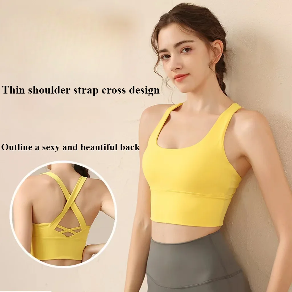 Sports Underwear Women's Shock-proof High-intensity Beauty Back Running Bra Fitness Vest Yoga Clothes Top Outer Wear