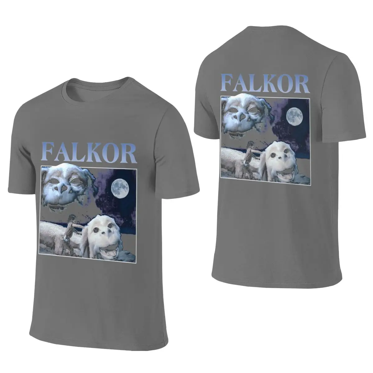 NeverEnding Design Story Movies -FALKOR Loose Reversible T-shirt Versatile Outdoor Home Comfort Tee