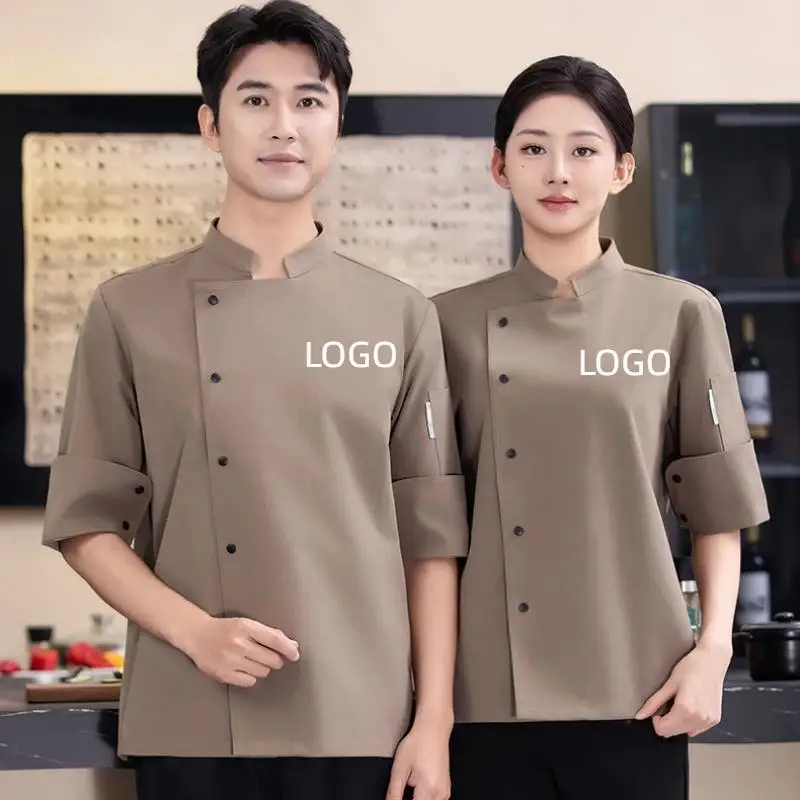 Men Women Chef Uniforms Hotel Catering Workwear Personalization Custom LOGO Cooking Kitchen Jacket Clothes Embroidered Patterns