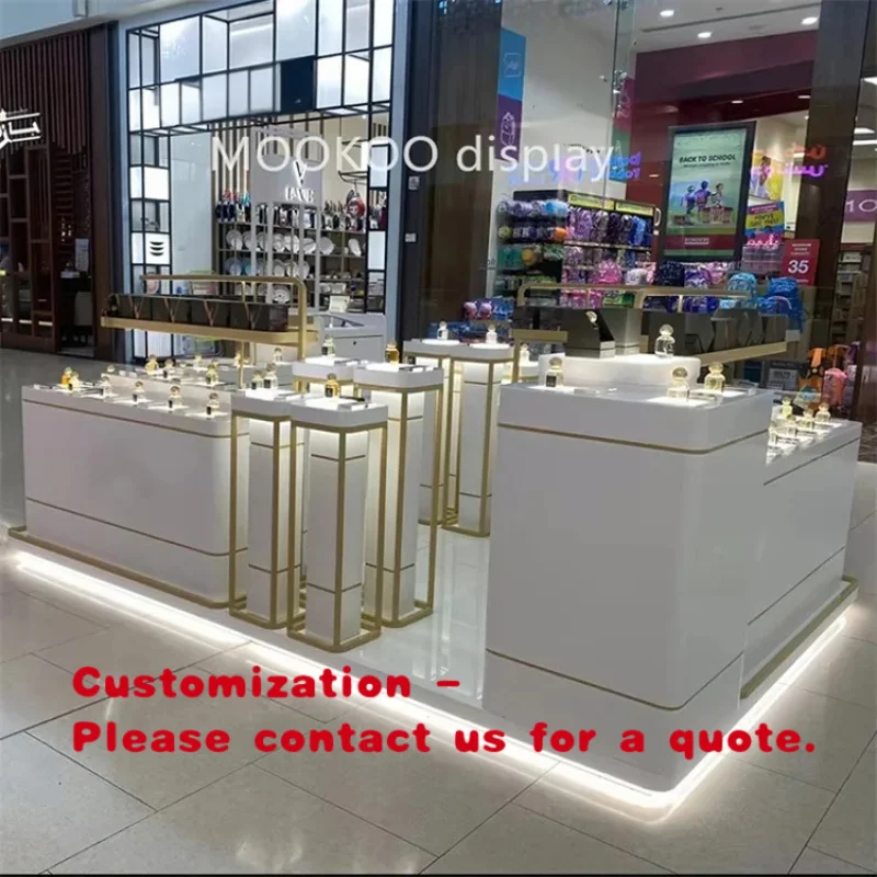 

custom.Perfume Mall Kiosk and Promotional Display Table Makeup Display Rack Stand