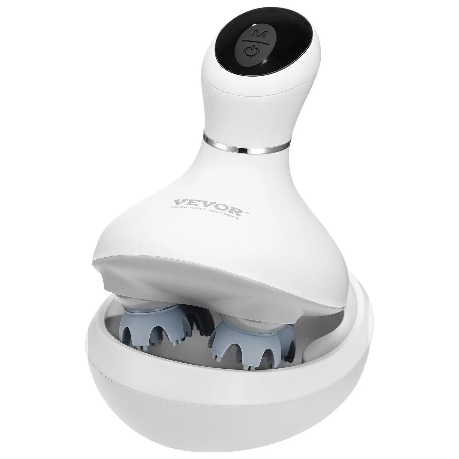 

Ergonomic Electric Scalp Massager Rechargeable IPX7 Waterproof 6 Program Settings With Detachable Soft Silicone Heads