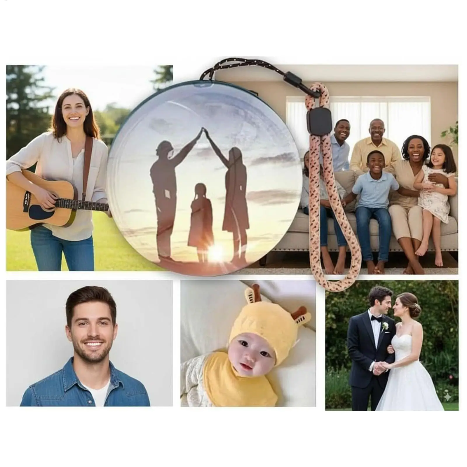 كرة الذاكرة 2.7 بوصة كريستال كرة الذاكرة مقاطع فيديو قابلة للتحميل للأطفال والكبار الاحتفال بعيد الميلاد والزفاف والليل والهالوين