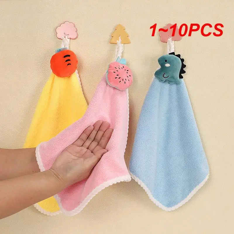 

1~10PCS Hot Sale 1 Pack Of Cute Microfiber Hand Towels Super Thick Children's Cartoon Animal Absorbent Towels Handkerchief