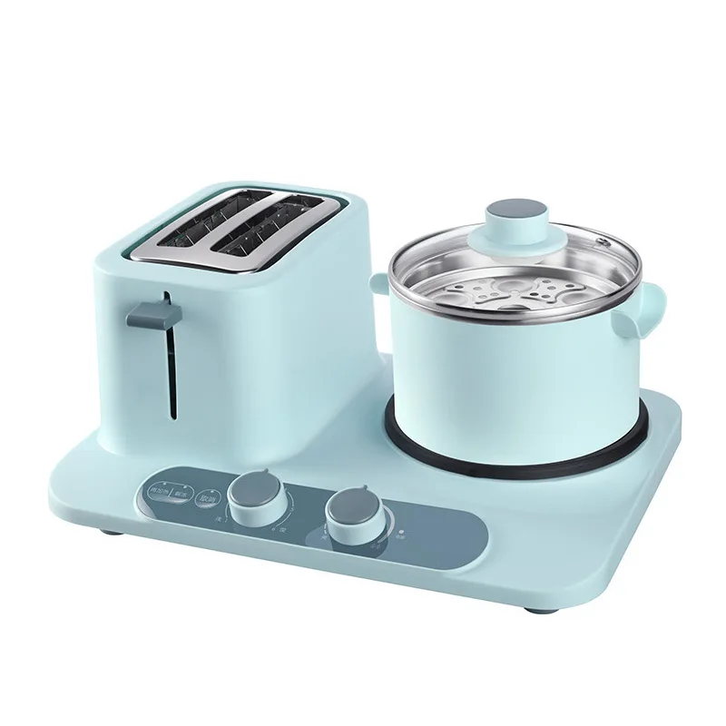 Máquina de desayuno multifuncional tres en uno, sándwich familiar, olla para dormitorio, olla para estudiantes, olla calefactora eléctrica, artefacto perezoso