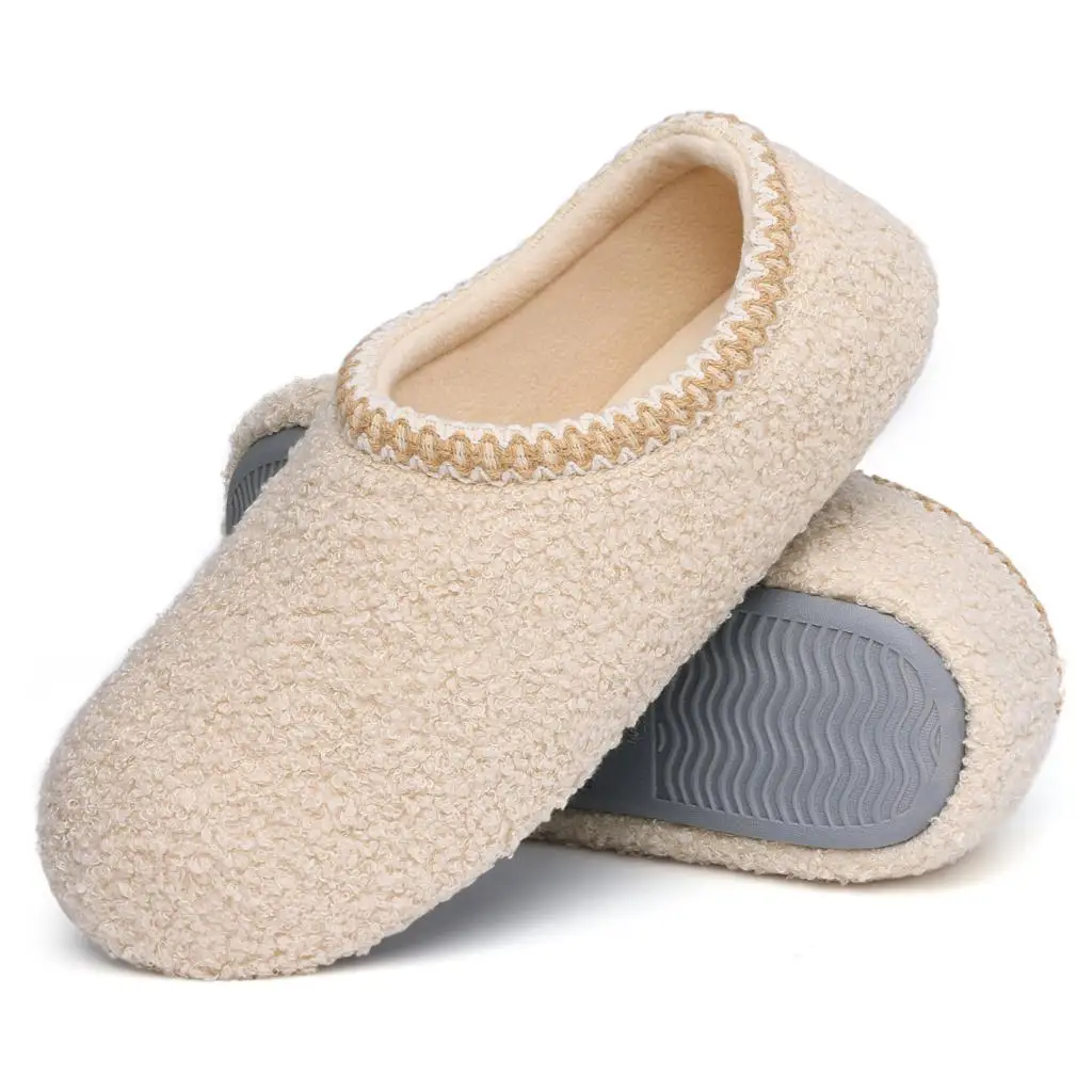 Bebealy Classic Women Fluffy Slippers Warm Fuzzy Indoor Women Shoes Outdoor Casual Antiskid Slippers Teddy velvet Women Shoes