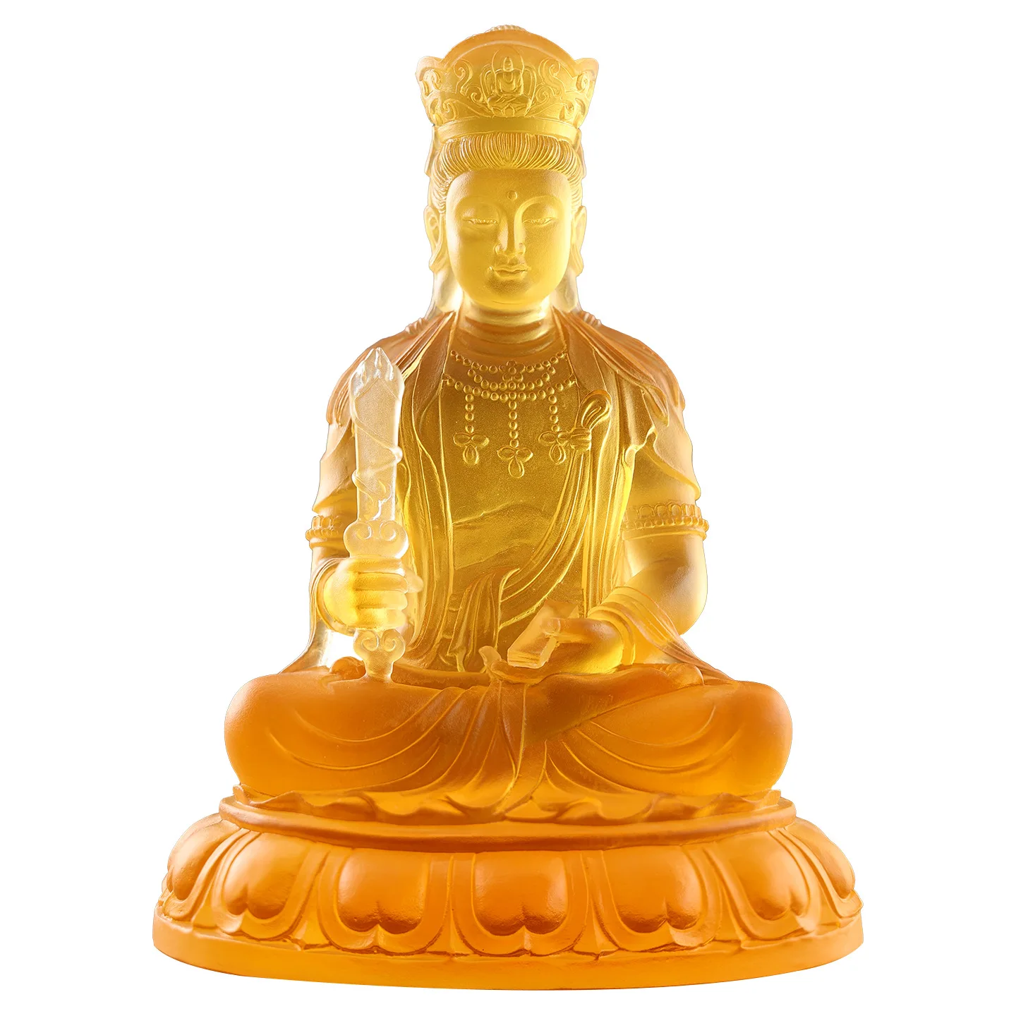 Yjq glazed Manjushri Bodhisattva Home Buddha Hall Living room table top offering ornaments Elder gifts