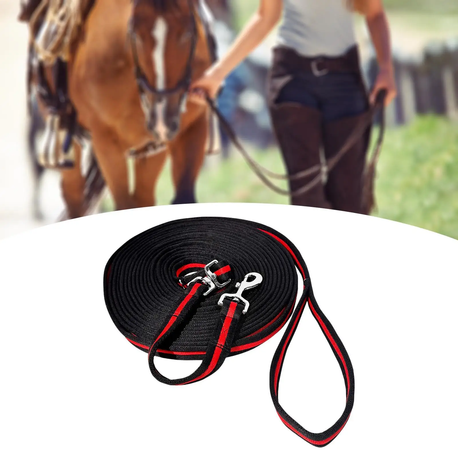 Horse Lead Rope Convenient Halter Rope Heavy Duty Quick Halter Attachment Horse Lunge Line Equine Performance Lead for Tack Barn