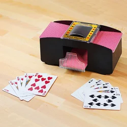 2/4 Decks Automatic Playing Card Shuffler Mixer Games Poker Card Sorter Machine Dispenser for Travel Home Xmas Party Games