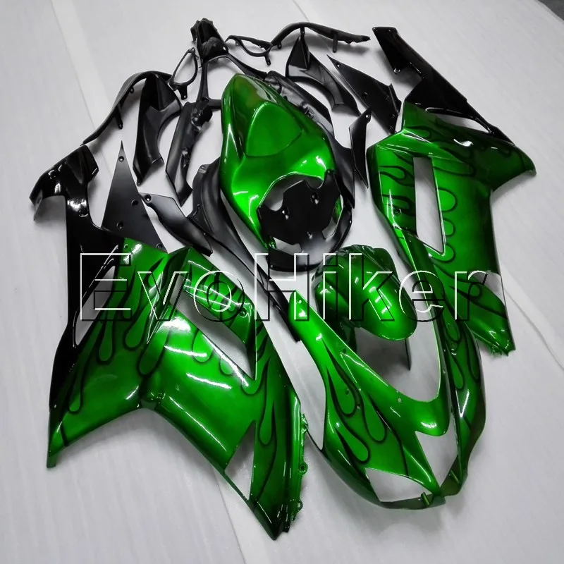 

ABS Plastic Bodywork Set for ZX6R 2007 2008 green ZX 6R 07 08 bodywork kit motorcycle fairings
