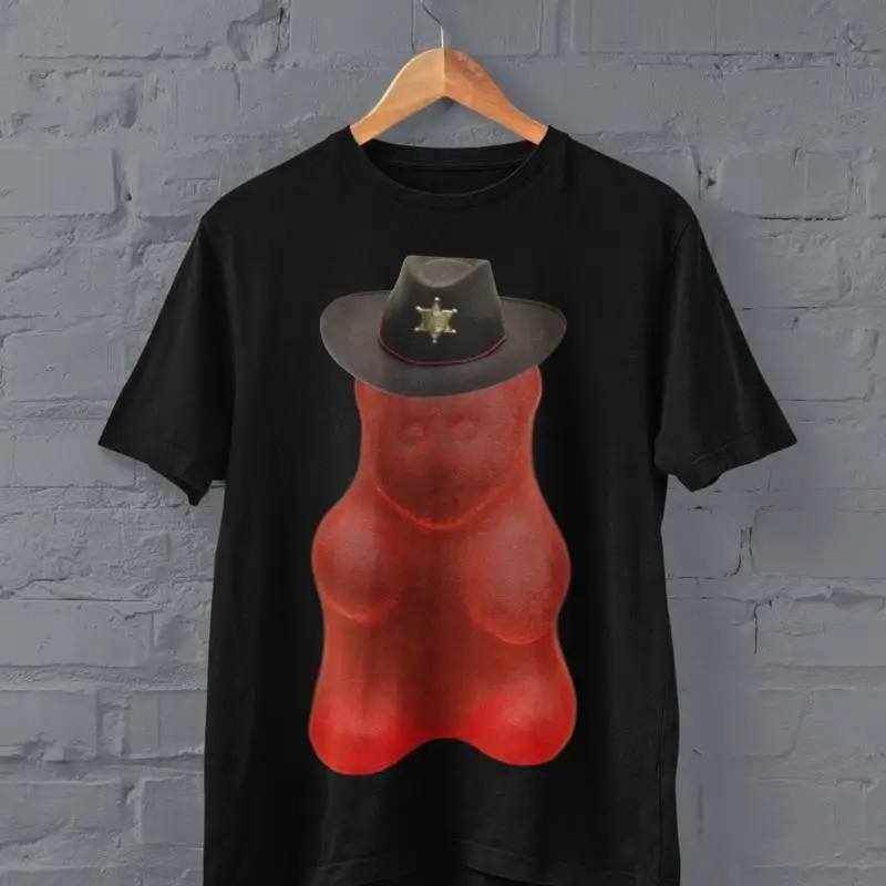 Gummi Bear T Shirt Retro Funny Weirdcore 90S Cool Clothes Unusual S Harajuku Strange Cowboy