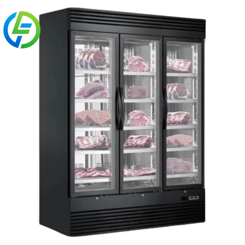 Customize Commercial Vertical Refrigerator Beef Aging & Dry Aging Refrigerated  Meat Display for Western Restaurant Equipment