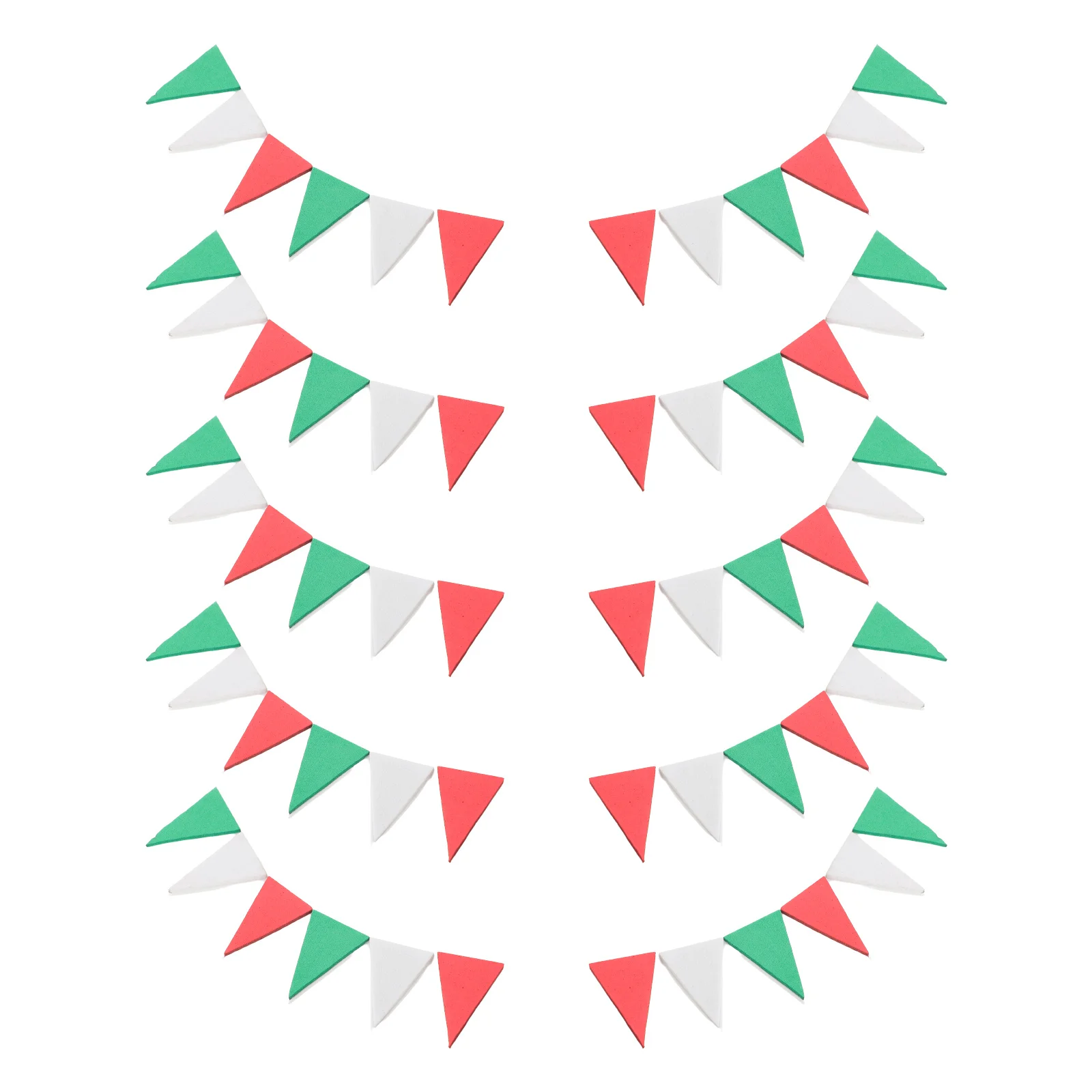 

10pcs Dollhouse Miniature Banner Tiny Triangle Flags Christmas Bunting Garland For Fairy Garden Decor Party Diy Accessories