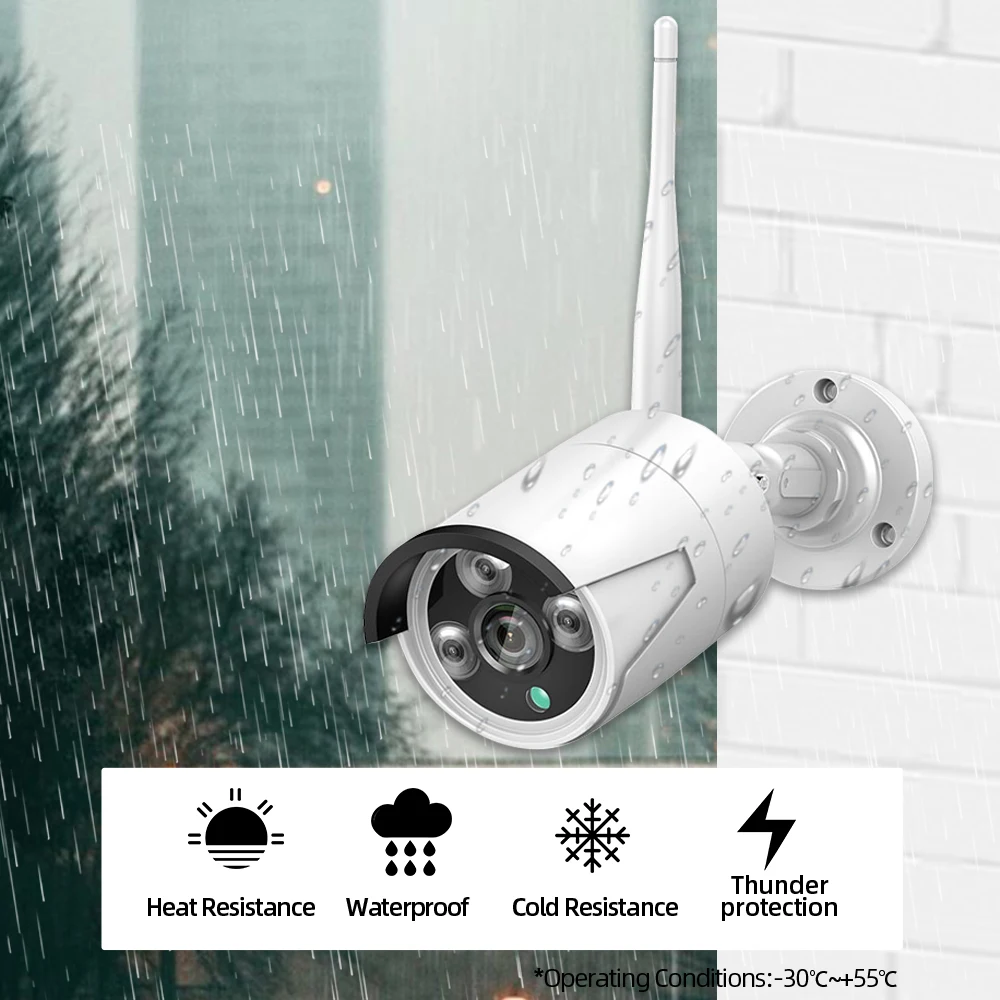 Tuya Smart Life Cloud Wireless Wifi IP Outdoor Camera 5MP Motion Detection/Alert Email Audio IR Cut Night Vision IP66 Waterproof