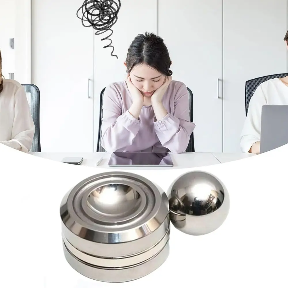 Juguetes giratorios de Metal, juego de rompecabezas magnético, giroscopio giratorio, yema del dedo, interesante Spinner Orbital portátil