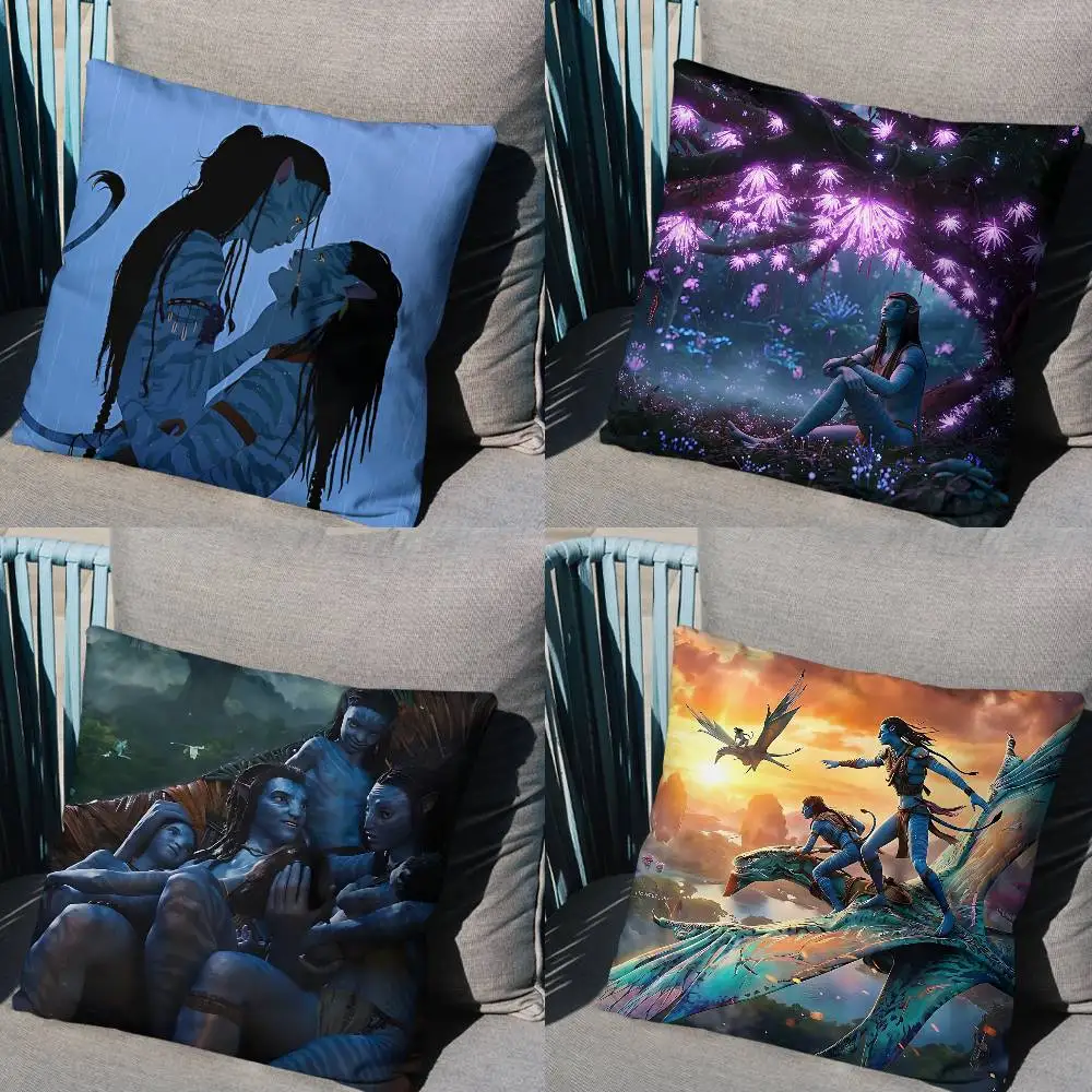 

movie bule Avatar Pillow Case Sofa Living Room Bedroom Headboard Backrest Cushion Square Cushion Nap Time