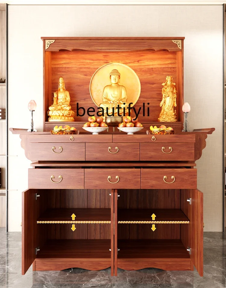 

LJYTaiwanese household God of Wealth cabinet Shentai cabinet Guanyin Bodhisattva new Chinese vertical cabinet