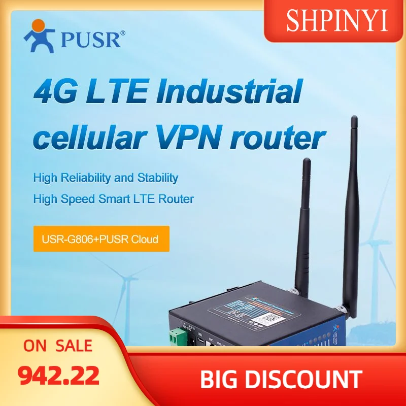 USR-G806-G  Global LTE 4G Industrial Routers Lead Rail Supported TD LTE and FDD LTE Network