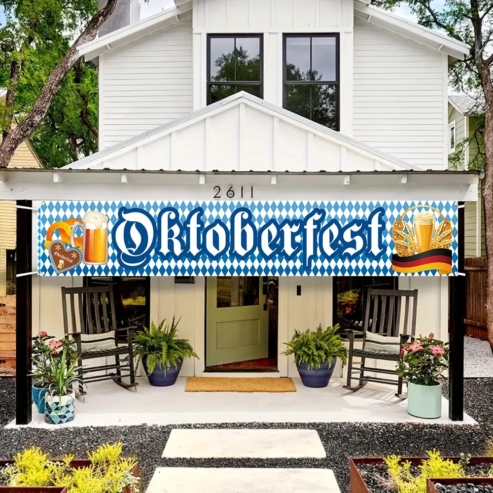 Oktoberfest Polyester Banner Innen und Außen Mehrzweck Festival hängen Dekoration, strap azier fähiger Stoff