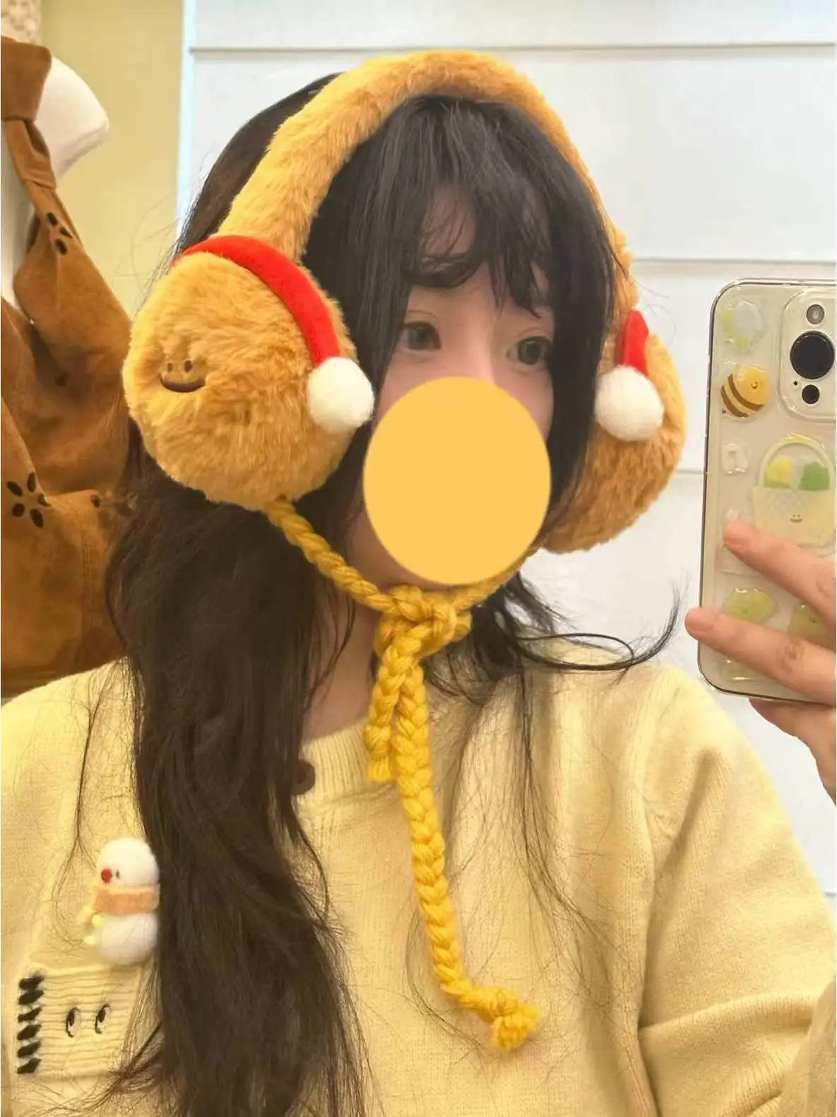 オリジナルポテトイヤーマフぬいぐるみタイスタイル漫画耳カバー暖かいかわいい冬アクセサリーユニセックスイヤーウォーマー