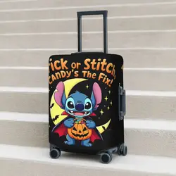 Trick Or Treat With Halloween Stitch In Spooky Autumn Season Suitcase Cover Vacation Business Fun Luggage Case Protector