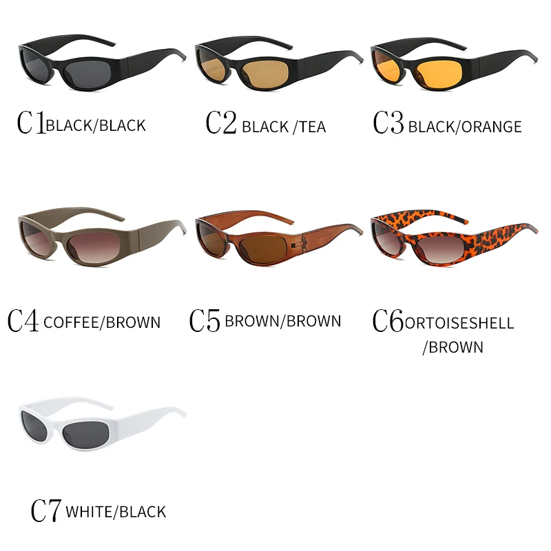 Small Frame Y2K Sunglasses Men Ins Personality Brand Designer Square Sun Glasses Women Futuristic Style Cycling Eyewear Christma