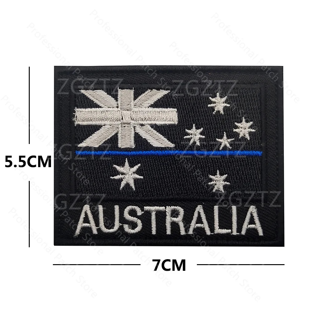 PVC/Embroidered Oceania New Zealand Australia Flag Patch Tactical Military Patches Stripes Australian Flag Badge Army patch