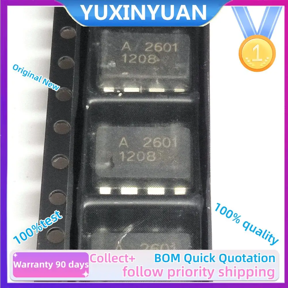 10PCS/lot 100%New Origianl  HCPL-2601  A2601  SOP8  YUXINYUAN IC In Stock 100%test 