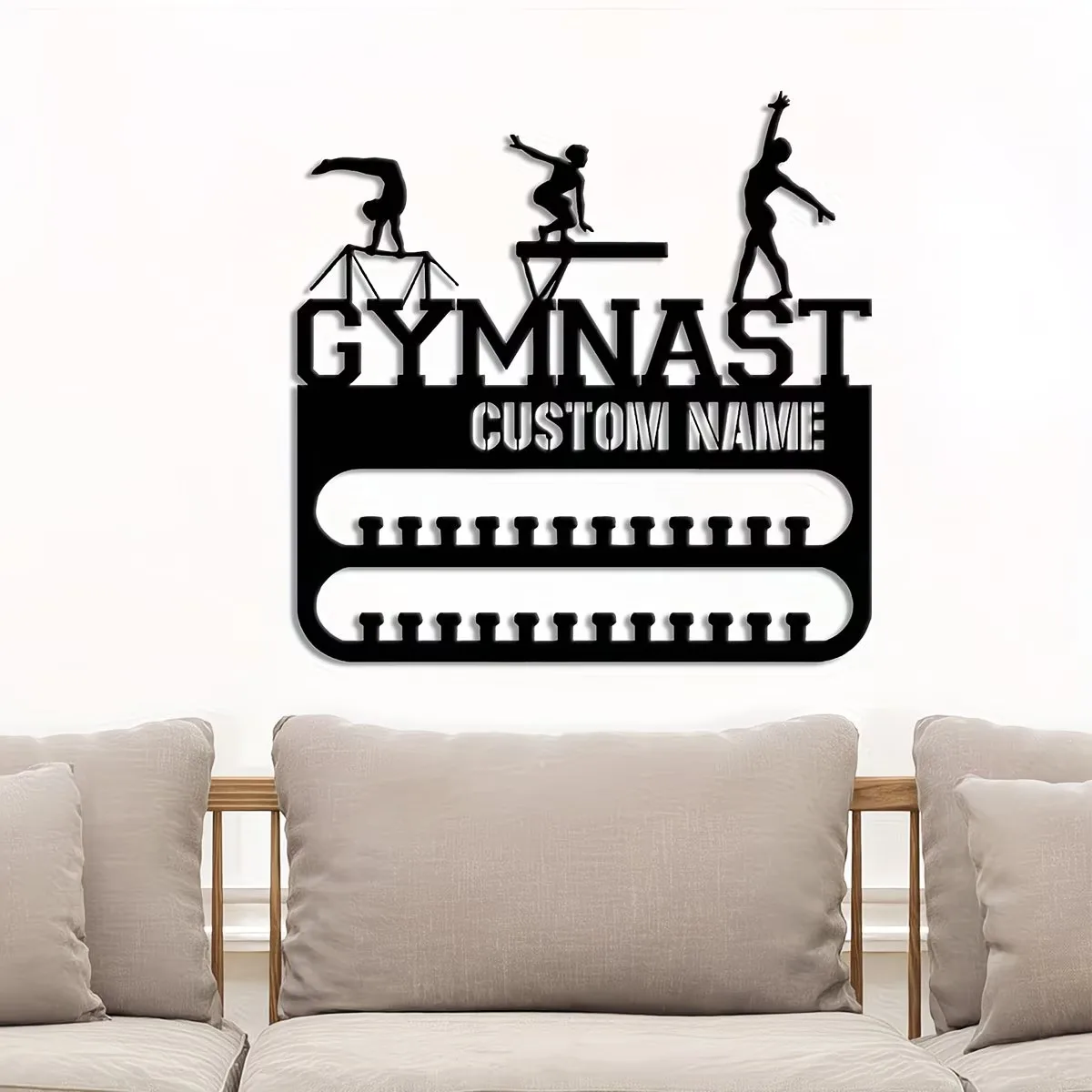 Custom Gymnastics Medal Hanger, Party Scene Hanging Decoration, Door Decor, Silhouette Wall Art Decoration for Door Decoration