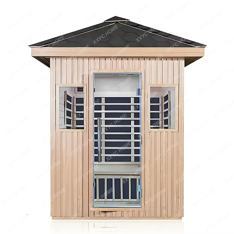 XX Indoor Wooden Sauna Person Home Far Infrared Sauna Room With Stove For Backyard Mini Wooden Barrel Steam Sauna