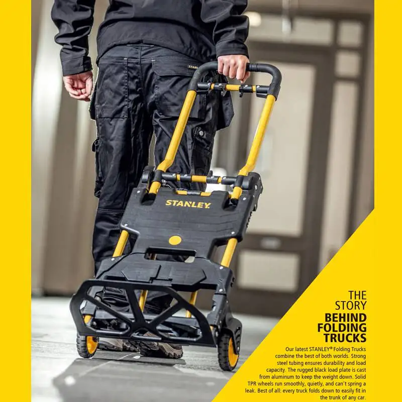 Stanley STST0585T Handcart Handling Folding Pulling Truck Multifunctional Warehouse Moving Logistics Express Tool Car Trolley