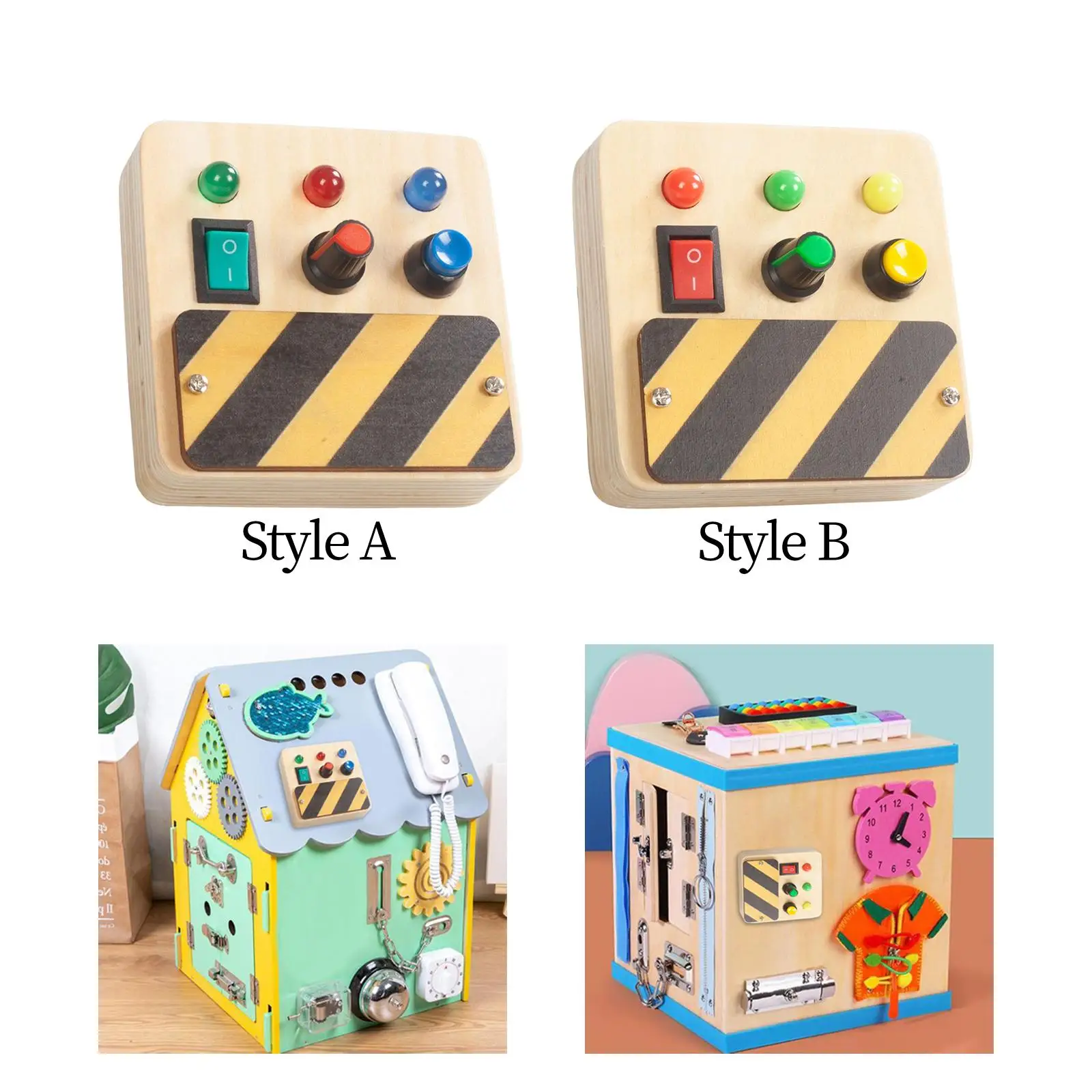 Planches mentaires orielles occupées pour enfants, jouets Montessori, interrupteur d'éclairage LED, accessoires