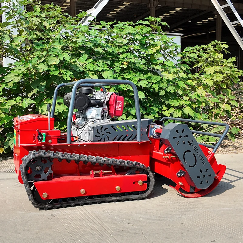 Customized farm zero-rotation lawn mower, all-terrain tracked type, remote-controlled robot model