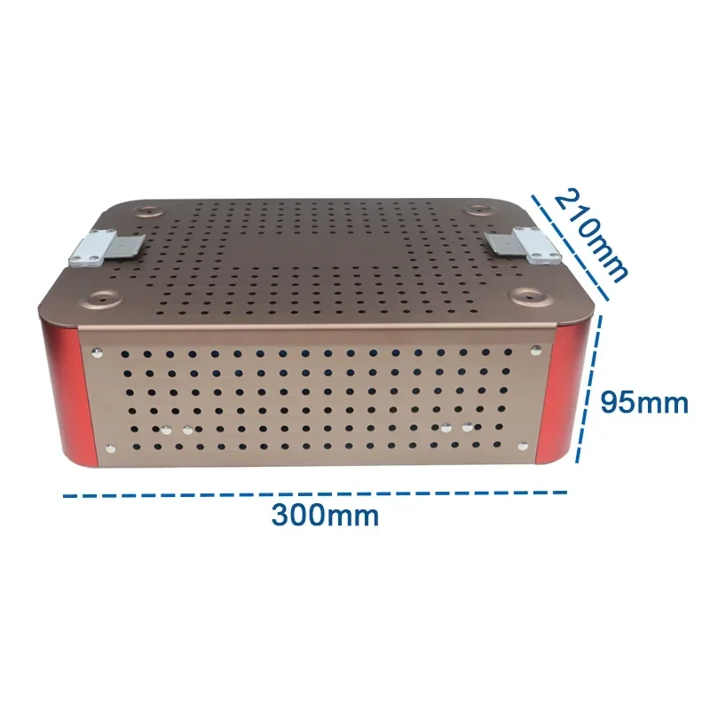 

Sterilizations Tray Case with Silicones Pad Aluminiums Alloy Disinfections Box Doubles Layers Case