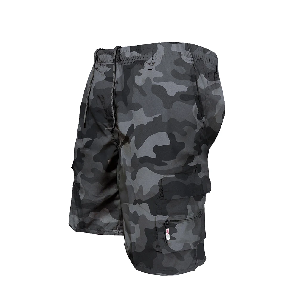 Men\'s Military Cargo Shorts Casual Loose Drawstring Camouflage Tactical Shorts for Men Hiking Sports Short Pants Clothing